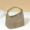 Hand-Woven Matte Leather Tote - Minimalist Handbag