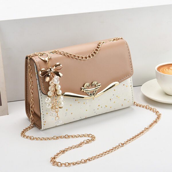 Sparkling Chain Strap Crossbody Bag