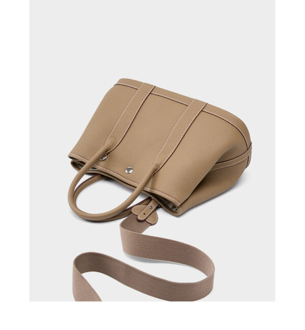 Genuine Leather Bucket Tote - Convertible Crossbody & Shoulder Shopper