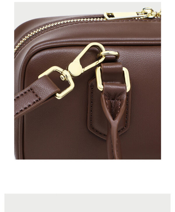 Genuine Leather Boston Pillow Bag - Convertible Crossbody & Top-Handle Purse