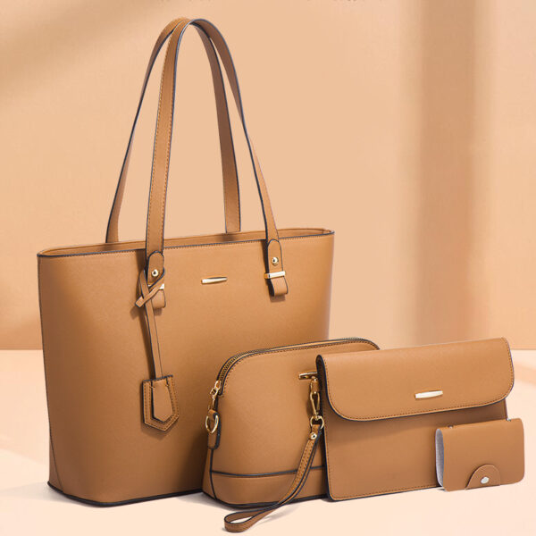 4-Piece Nested Tote Set - Convertible Shoulder & Crossbody Bags