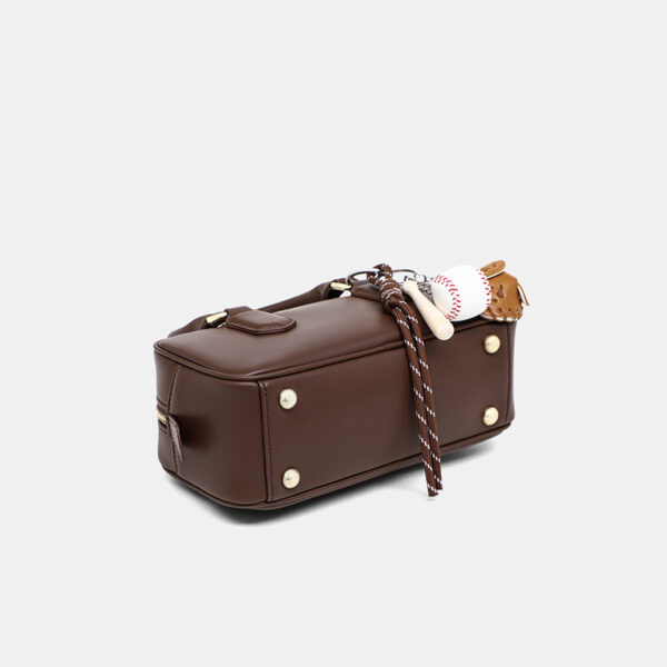 Genuine Leather Boston Pillow Bag - Convertible Crossbody & Top-Handle Purse