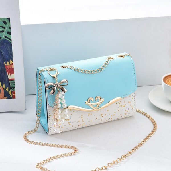 Sparkling Chain Strap Crossbody Bag
