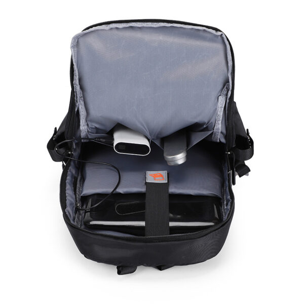 Wholesale Sleek Gray Anti-Theft USB Charging Laptop Backpack