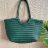 French-inspired Woven Leather Market Tote - Vintage Basket Bag