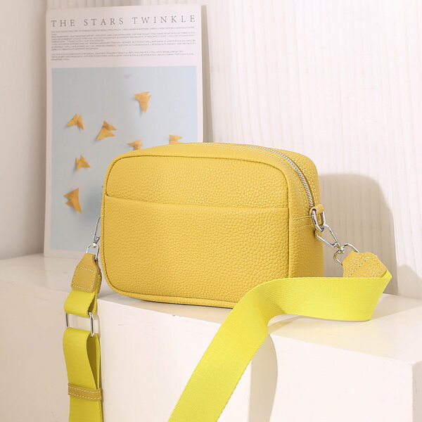 Solid Color PU Square Crossbody Bag - Stylish Shoulder Purse