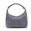 Hand-Woven Matte Leather Tote - Minimalist Handbag