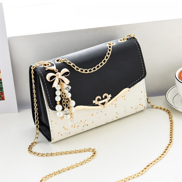 Sparkling Chain Strap Crossbody Bag