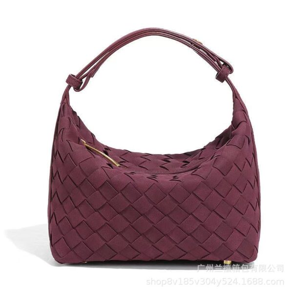 Hand-Woven Matte Leather Tote - Minimalist Handbag