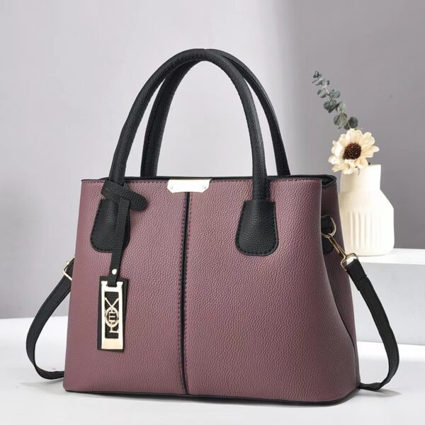 Spacious Convertible Tote with Metal Tag