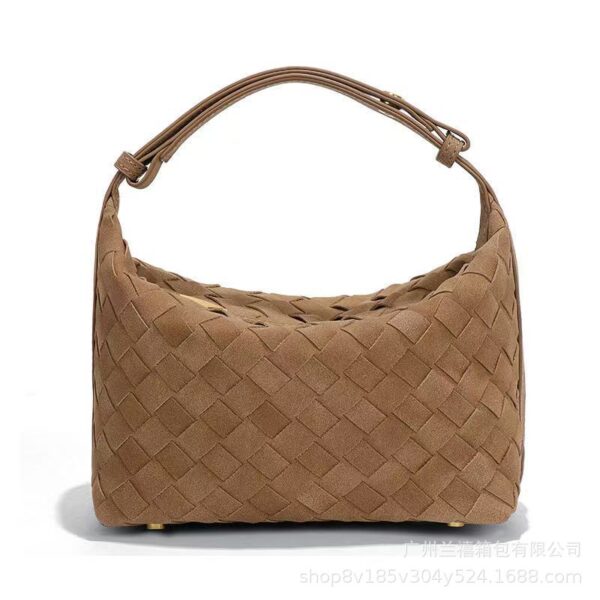 Hand-Woven Matte Leather Tote - Minimalist Handbag