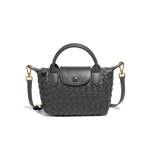 Mini Small Size Braided Luxury Leather Women's top Handle Handbag
