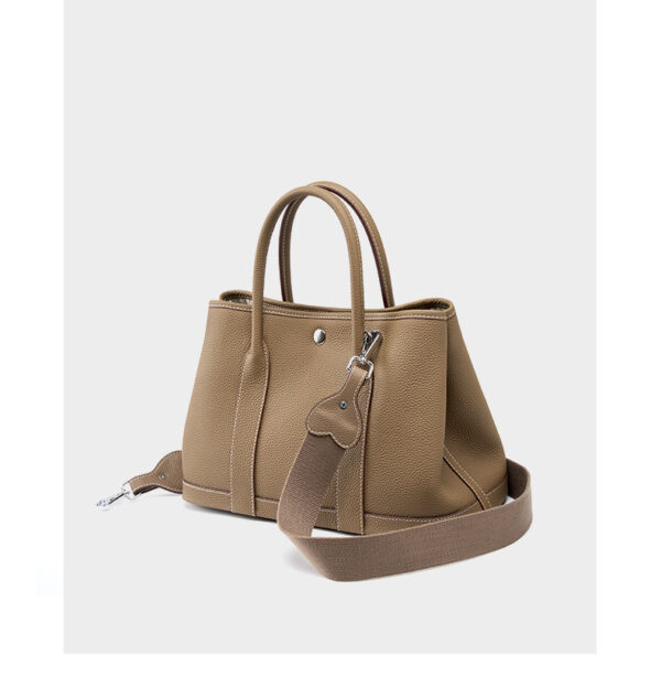 Genuine Leather Bucket Tote - Convertible Crossbody & Shoulder Shopper