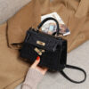 Genuine Leather Mini Square Bag - Convertible Crossbody Purse