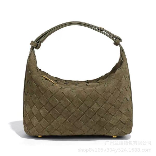 Hand-Woven Matte Leather Tote - Minimalist Handbag