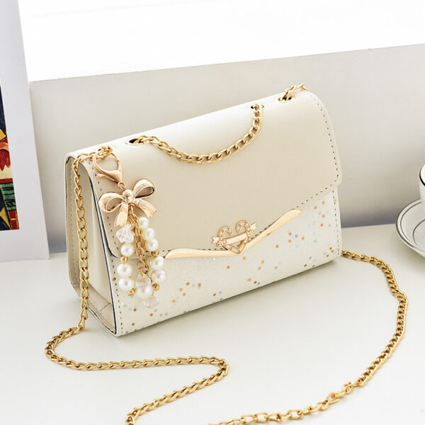 Sparkling Chain Strap Crossbody Bag