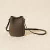 Genuine Leather Bucket Bag - Minimalist Crossbody Purse