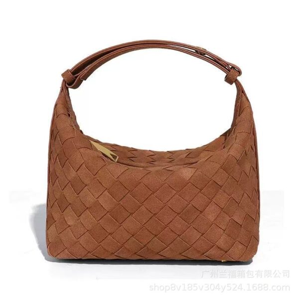 Hand-Woven Matte Leather Tote - Minimalist Handbag