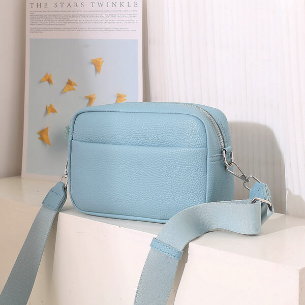 Solid Color PU Square Crossbody Bag - Stylish Shoulder Purse