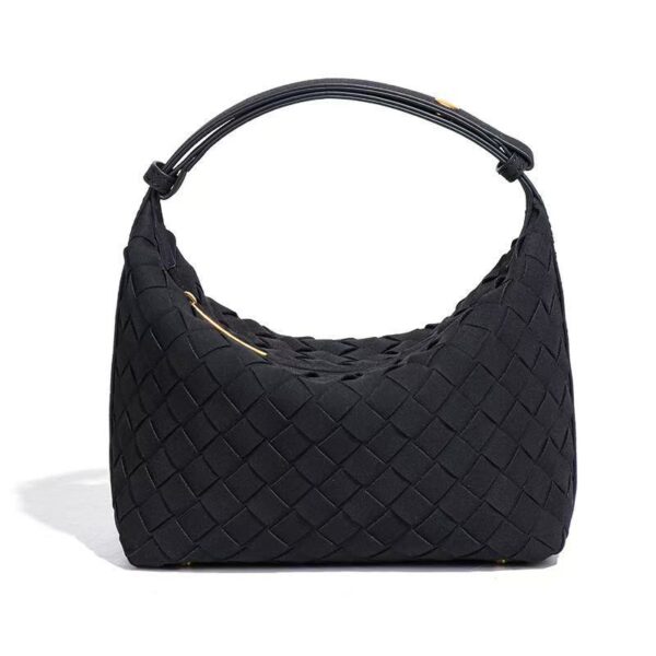 Hand-Woven Matte Leather Tote - Minimalist Handbag