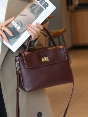 Genuine Leather Handbag & Crossbody Bag - Vintage Shoulder Purse
