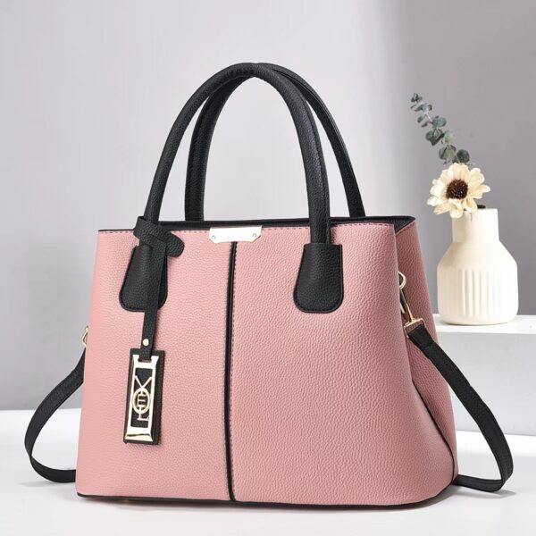 Spacious Convertible Tote with Metal Tag