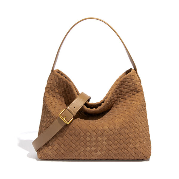 Women's Woven Leather Hobo Bag, Stylish Minimalist Handbag for Everyday Chic