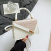 Trendy Color-Block Stone-Pattern Mini Square Bag
