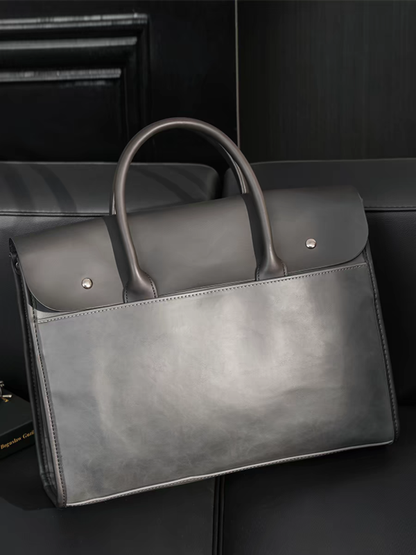 Urban Elite: Minimalist Two-Tone Business Briefcase