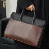 Urban Elite: Minimalist Two-Tone Business Briefcase