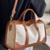 Heritage Voyage: Classic Canvas & Leather Weekender Set