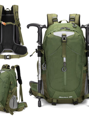 Large Capacity 50L Hiking Camping Backpack with Rain Cover