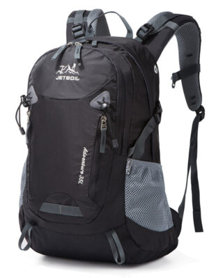 Solar-Powered Hiking Backpack with USB Charging Panel