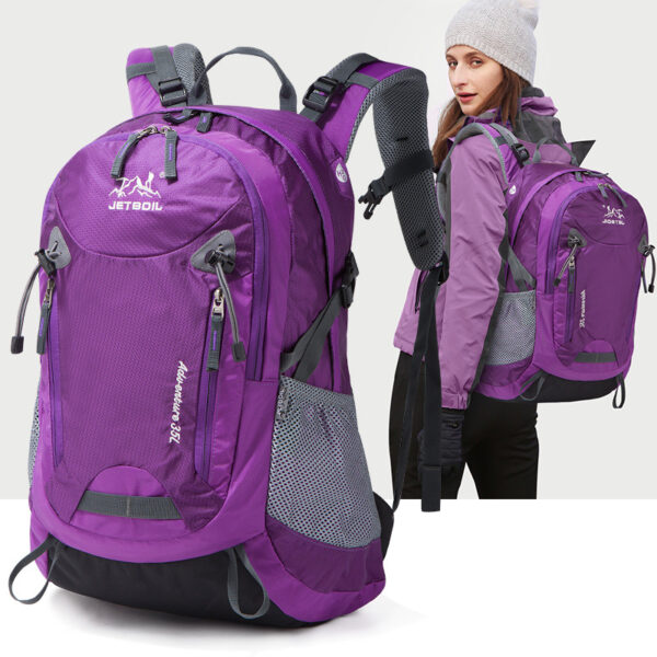 Solar-Powered Hiking Backpack with USB Charging Panel