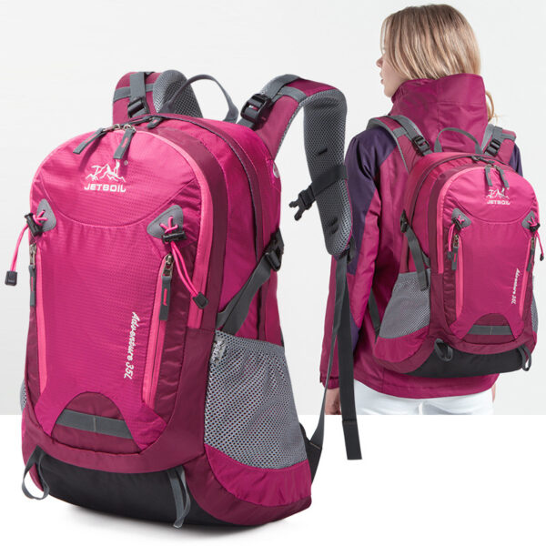 Solar-Powered Hiking Backpack with USB Charging Panel