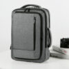Vintage Canvas Laptop Backpack with Leather Trim 15 Inch