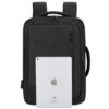 Vintage Canvas Laptop Backpack with Leather Trim 15 Inch