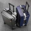 Expandable Aluminum Frame Luggage Set 24 28 Inch with USB Charging Port