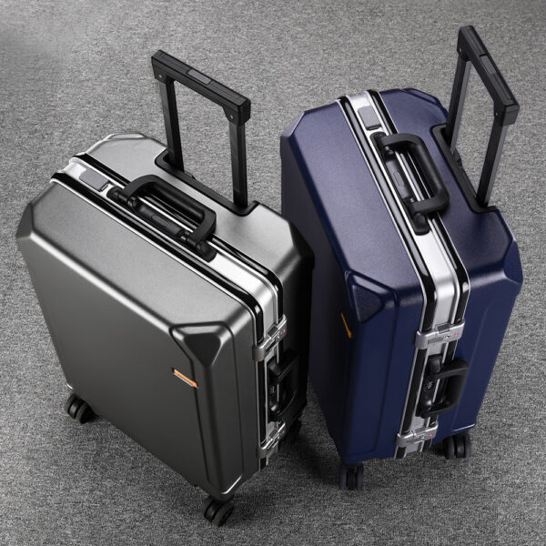 Expandable Aluminum Frame Luggage Set 24 28 Inch with USB Charging Port