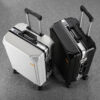 Expandable Aluminum Frame Luggage Set 24 28 Inch with USB Charging Port