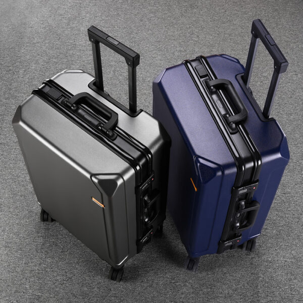 Expandable Aluminum Frame Luggage Set 24 28 Inch with USB Charging Port
