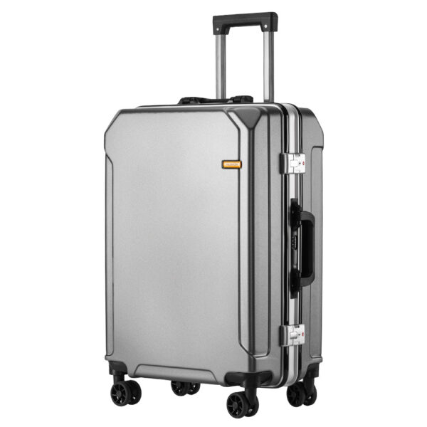 Expandable Aluminum Frame Luggage Set 24 28 Inch with USB Charging Port