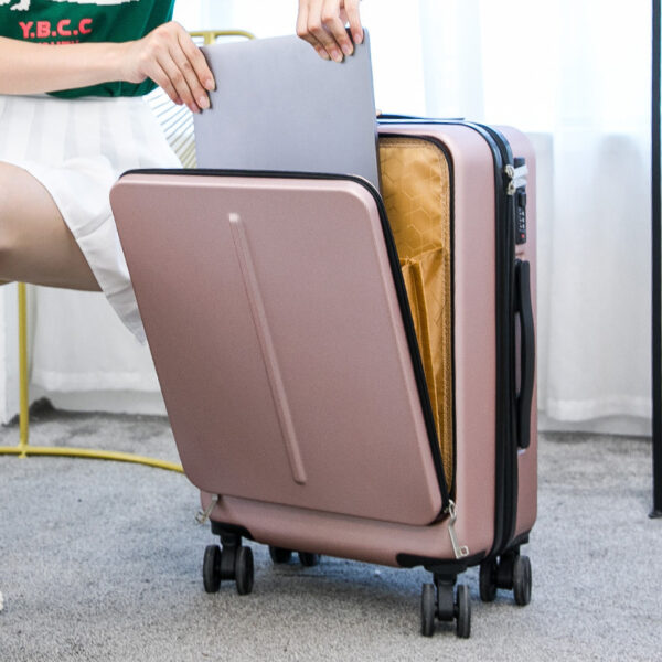 Vintage Retro Aluminum Luggage Set 3-Piece 20 24 28 Inch with Leather Trim