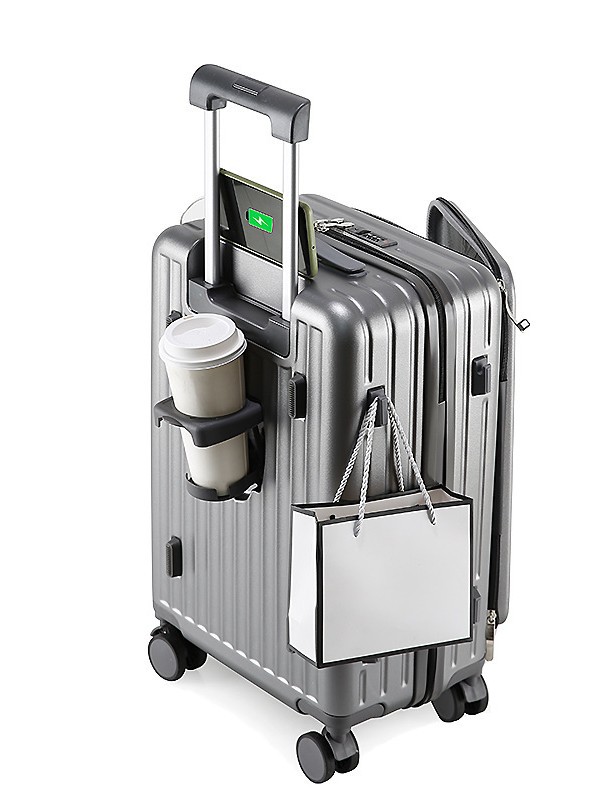 Polarized Color Gradient ABS Luggage Set 20 24 28 Inch with Matching Tote