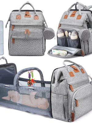 Packable Stroller Organizer Diaper Bag with Cup Holders and Phone Mount
