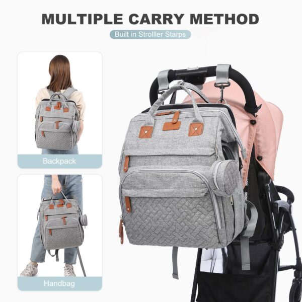 Packable Stroller Organizer Diaper Bag with Cup Holders and Phone Mount