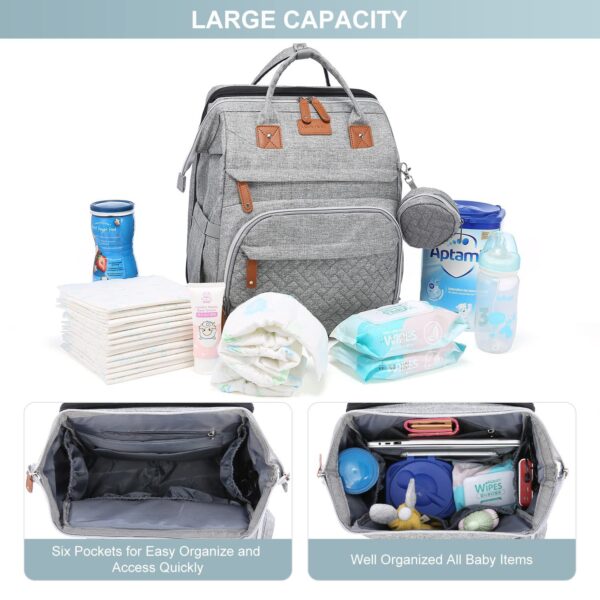 Packable Stroller Organizer Diaper Bag with Cup Holders and Phone Mount
