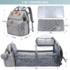 Packable Stroller Organizer Diaper Bag with Cup Holders and Phone Mount