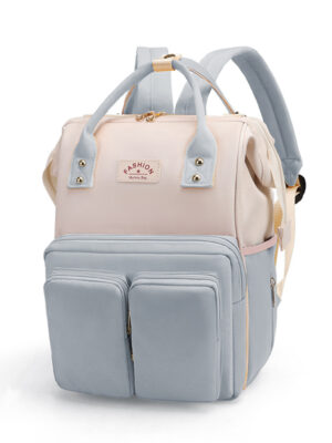 Stylish Vegan Leather Diaper Bag Backpack with Gold Hardware Designer Look