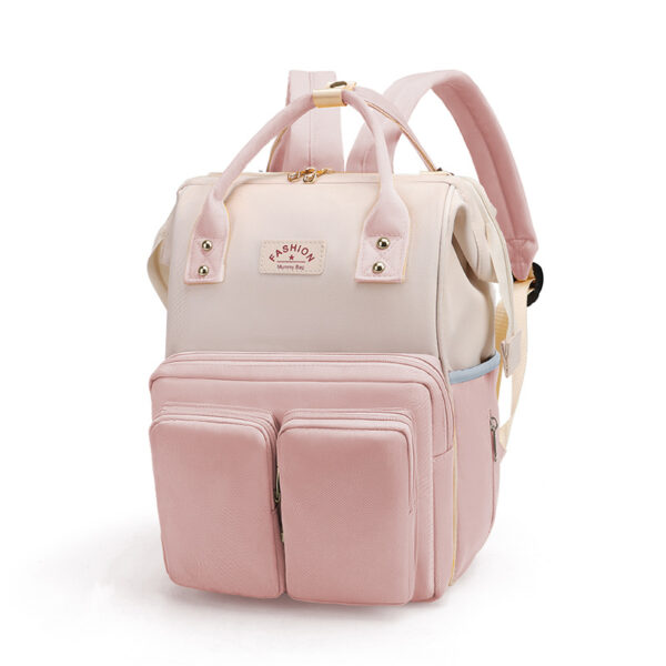 Stylish Vegan Leather Diaper Bag Backpack with Gold Hardware Designer Look